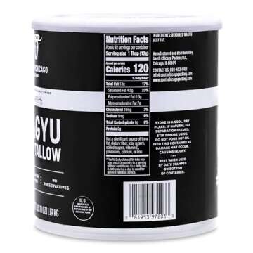 South Chicago Packing Wagyu Beef Tallow, 42 Ounces, Paleo-friendly, Keto-friendly, 100% Pure Wagyu