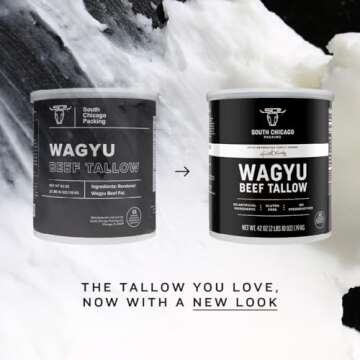 South Chicago Packing Wagyu Beef Tallow, 42 Ounces, Paleo-friendly, Keto-friendly, 100% Pure Wagyu