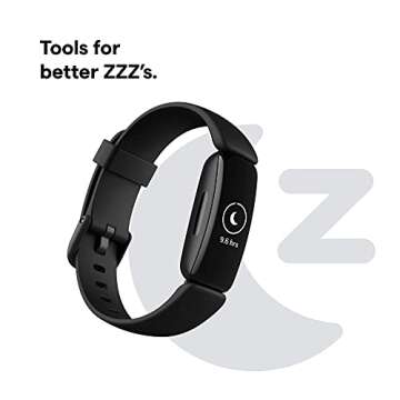 Fitbit Inspire 2 Health & Fitness Tracker with a Free 1-Year Premium Trial, 24/7 Heart Rate, Black/Black, One Size (S & L Bands Included) (Renewed)