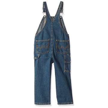 Wrangler Authentics Boys' Toddler Classic Denin Overall, Aged Indigo, 5T