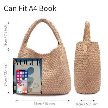 Stylish PS PETITE SIMONE Woven Tote Bag for Women