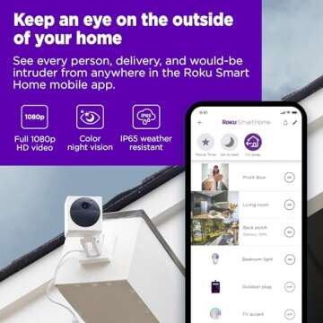 Roku Outdoor Camera: Wireless Home Security with Night Vision