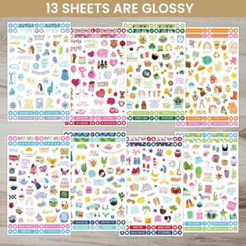 bloom daily planners Monthly Celebrations Planner Stickers for Calendar Decorating, Planning, Scrapbooking - Holiday, Seasonal, & General Events (14 Sheets, 1,100+ Stickers per Pack)