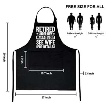 Retirement Gifts for Men Women, Best Retirement Gifts 2024, Retirement Aprons for Men with 3 Pockets