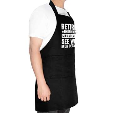 Retirement Gifts for Men Women, Best Retirement Gifts 2024, Retirement Aprons for Men with 3 Pockets