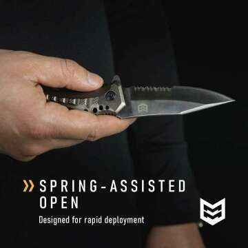 MISSION MADE Raptor Tactical Knife with Spring Assist