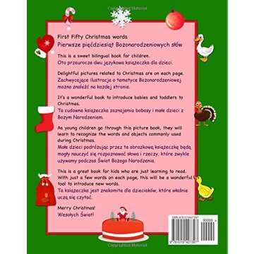 Bilingual Polish: 50 Christmas Words (Polish picture Dictionary): Polish English Picture Dictionary, Bilingual Picture Dictionary,Polish picture book,Polish Visual Dictionary Polish Christmas, Polish picture dictionary