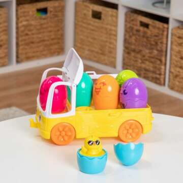 Fat Brain Toys Toomies Egg Bus - Fun Baby Eggventure Gifts for 1-3