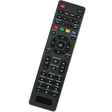 Amiroko Universal TV Remote Control for LG, Samsung, Sony, Philips, Panasonic, Sharp, Toshiba, Hitachi, Vizio, TCL, JVC, Hisense, Vestel, Seiki, Sanyo, Insignia, Magnavox, RCA, Westinghouse Smart TVs