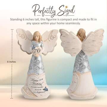 Happy 70th Birthday Angel Figurine for Women