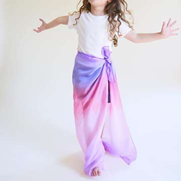 Sarah's Silks Enchanted Playsilk, 100% Silk Scarves for Kids and Toddlers, Sensory Toys | Bright Square Scarves, Montessori Waldorf Toys for Imaginative and Pretend Play - Blossom