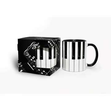 Music Mug, Piano Keys Mug, Piano Keyboard Mug, Musician Mug, Music Teacher Gift.