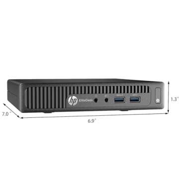 HP EliteDesk 800 G1 Mini Desktop PC, Core i5-4570, 8GB DDR4, 500GB HDD, WiFi, BT, Keyboard&Mouse, Windows 10 Pro (Renewed)