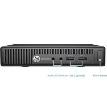 HP EliteDesk 800 G1 Mini Desktop PC, Core i5-4570, 8GB DDR4, 500GB HDD, WiFi, BT, Keyboard&Mouse, Windows 10 Pro (Renewed)