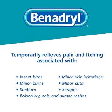 Benadryl Cooling Anti-Itch Spray 2 fl. Oz and Benadryl Extra Strength Itch Relief Stick 0.47 fl. oz, Both with Diphenhydramine 1 ea