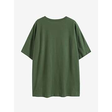 Great Canadian Rockies Shirt Women Rocky Mountains Short Sleeve Oversized Tee Y2k Graphic Round Neck Casual Top A-Green