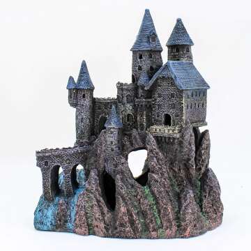 Penn-Plax Wizard’s Castle Aquarium Decoration – Safe for All Fish Tanks