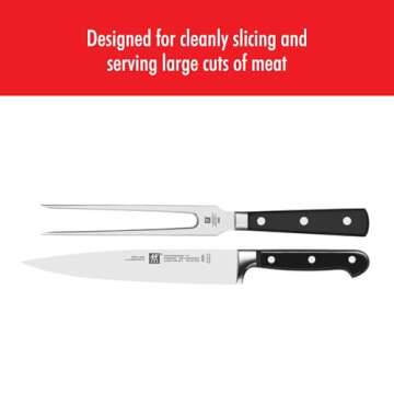 ZWILLING Professional S 2-Piece Razor-Sharp German Carving Knife Set, Made in Company-Owned German Factory with Special Formula Steel perfected for almost 300 Years, Dishwasher Safe