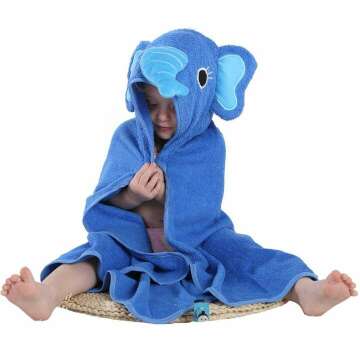 MICHLEY Hooded Baby Towel - Adorable Cotton Bathrobe