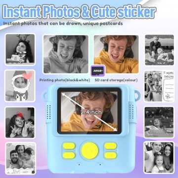 ESOXOFFORE Kids Instant Print Camera, Gifts for Ages 3-12