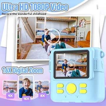 ESOXOFFORE Kids Instant Print Camera, Gifts for Ages 3-12