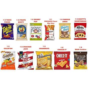 Ultimate Snacks Care Package Comes in Beautiful Gift Box- (40 count) Bulk Variety Sampler, Chips, Cookies, Bars, Candies, Nuts,, Great For Christmas, Office Meetings , Friends & Family, Military, College Students, New Year