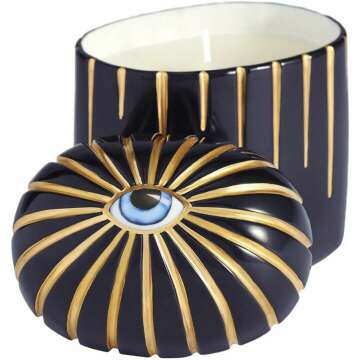 L'Objet Lito Eye Candle - Elegant Blue & Gold Décor