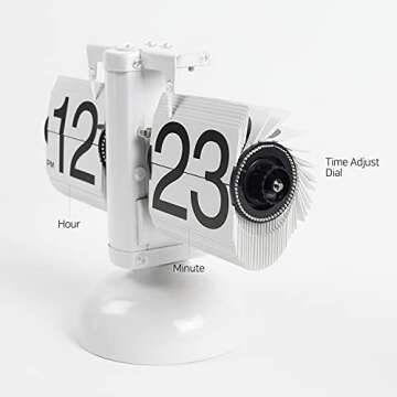 Mooas Retro Flip Desk Clock - Battery Powered Decor