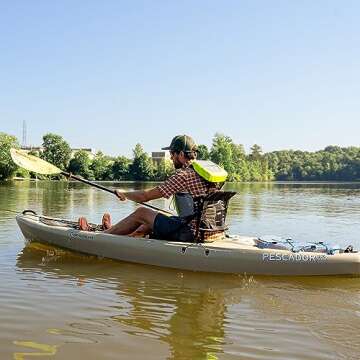 Perception Kayaks Pescador Pro 10 | Sit on Top Fishing Kayak with Adjustable Lawn Chair Seat | Large Front and Rear Storage | 10' 6" | Moss Camo