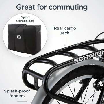 Schwinn Loop Folding Bike with 7-Speed and Rack