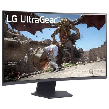 LG 32GS60QC-B Ultragear 32-Inch Curved Gaming Monitor with 180Hz Refresh Rate