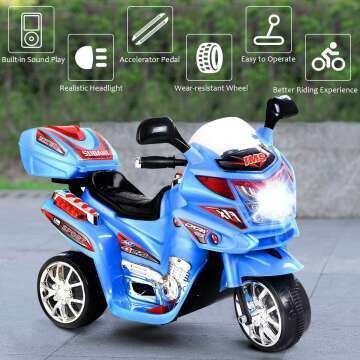 Costzon 6V Powered Ride On Motorcycle for Kids