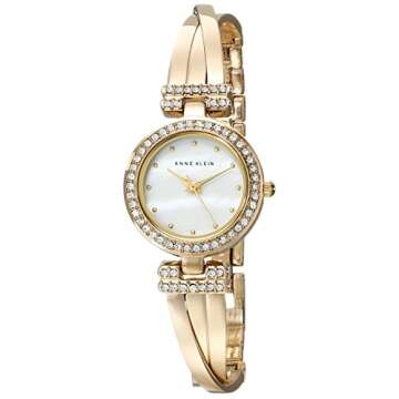 Anne Klein Women's Crystal Bangle Watch & Bracelet Set