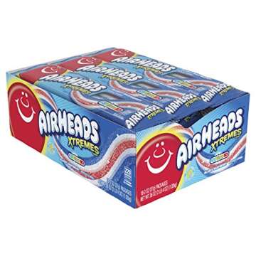 Airheads Xtremes Belts – Sweetly Sour Halloween Candy 18 Count