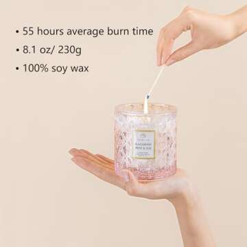 Chloefu LAN Rose Scented Candle - Oud Gifts for Women