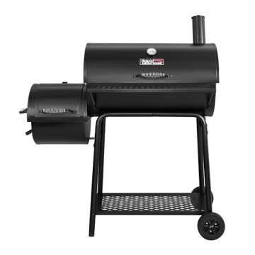 Royal Gourmet CC1830FG Charcoal Grill with High Heat-Resistant BBQ Grill Gloves, 811 Square Inches Barrel Smoker, Outdoor Backyard BBQ Cooking, Black