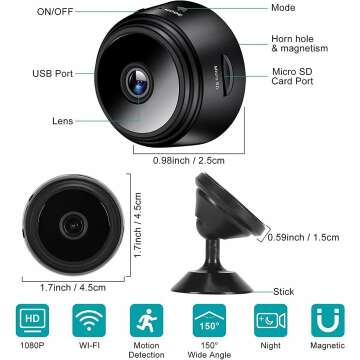 HD Mini Hidden WiFi Camera with Night Vision