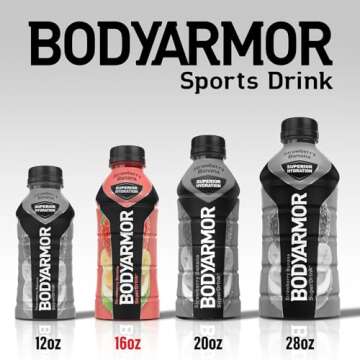 BODYARMOR Sports Drink Sports Beverage, Blackout Berry, Coconut Water Hydration, Natural Flavors With Vitamins, Potassium-Packed Electrolytes, Perfect For Athletes, 16 Fl Oz (Pack of 12)