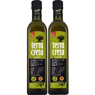 Terra Creta Estate Protected Designation of Origin from Kolymvari in Crete, Greece Extra Virgin Olive Oil - Winner of 9 International Taste Awards - 500ml - 2 Pack