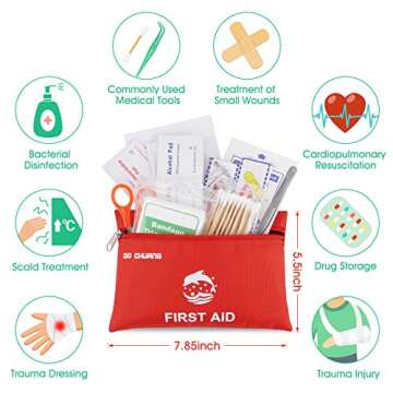 Travel First Aid Kit - 87 Pieces for Emergencies