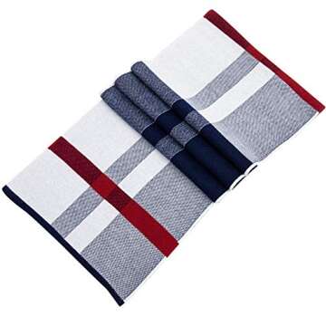 Lallier Men's Merino Wool Scarf, Long Winter Neckwear with Gift Box (Navy Tartan)