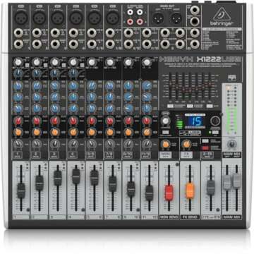 Behringer Xenyx X1222USB Mixer with USB and Multi-Effects