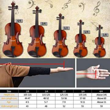 Doredo 1/4 Violin Kit for Kids - Complete Beginner Set