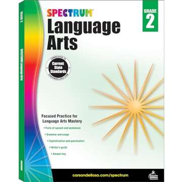 Spectrum Language Arts Grade 2, Ages 7 to 8, Grade 2 Language Arts Workbook, Punctuation, Parts of Speech, Proofreading, Writing Practice, and Grammar Workbook - 176 Pages (Volume 12)