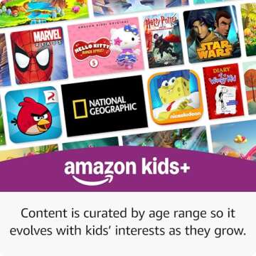 New Amazon Fire HD 8 Kids Pro tablet, ages 6-12 | 3GB memory, 8" HD screen, slim case for older kids, ad-free content, parental controls, 13-hr battery, 32GB, Marvel Avengers, (2024 release)