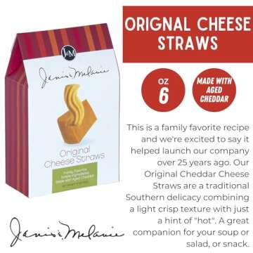 J&M Foods Original Cheese Straws, 6 Ounce