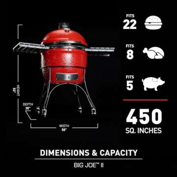 Kamado Joe Big Joe II 24" Grill & Smoker - Red