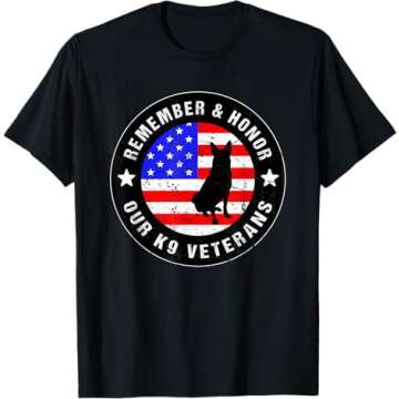 Remember & Honor Our K9 Veterans with Military Dog T-Shirt