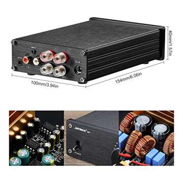 AIYIMA A07 HiFi Class D Power Amplifier 300Wx2 with Adapter