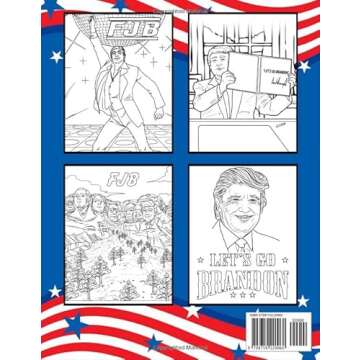 Lets Go Brandon Coloring Book: Let's Go Brandon Patriotic FJB Funny Political Coloring Book For Adults And Kids To Have Fun And Relax, Great Idea Gift For Everyone